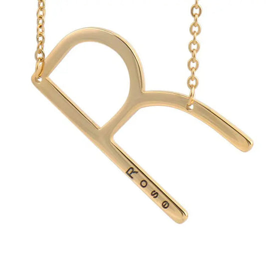 26 English Letter Pendant European Titanium Steel Necklace - Letter Pendant necklace-1