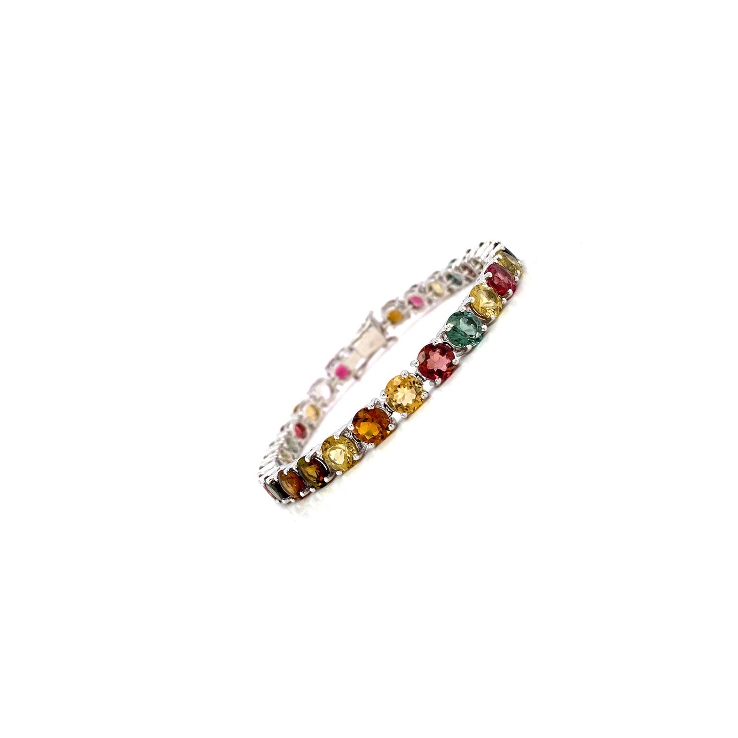 Multi Tourmaline Bracelet in .925 Sterling Silver - KSD 49280-1