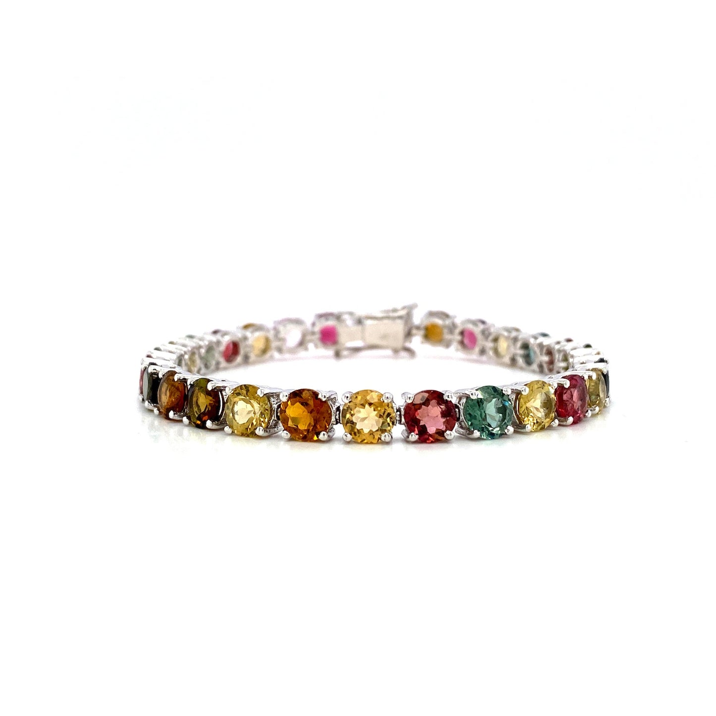 Multi Tourmaline Bracelet in .925 Sterling Silver - KSD 49280-0