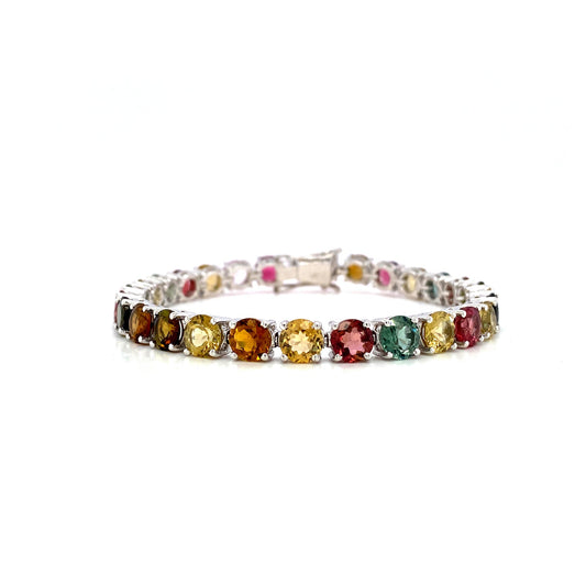 Multi Tourmaline Bracelet in .925 Sterling Silver - KSD 49280-0
